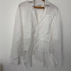 Maison Martin Margiela White Button Blouse